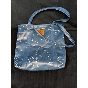 Subaru Constellation Bag Blue/White Vinyl Tote Bag 15"x15" Double Strap Tote Bag